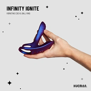 HUEMAN Infinity Ignite эрекционная вибронасадка-кольцо с пультом ДУ
